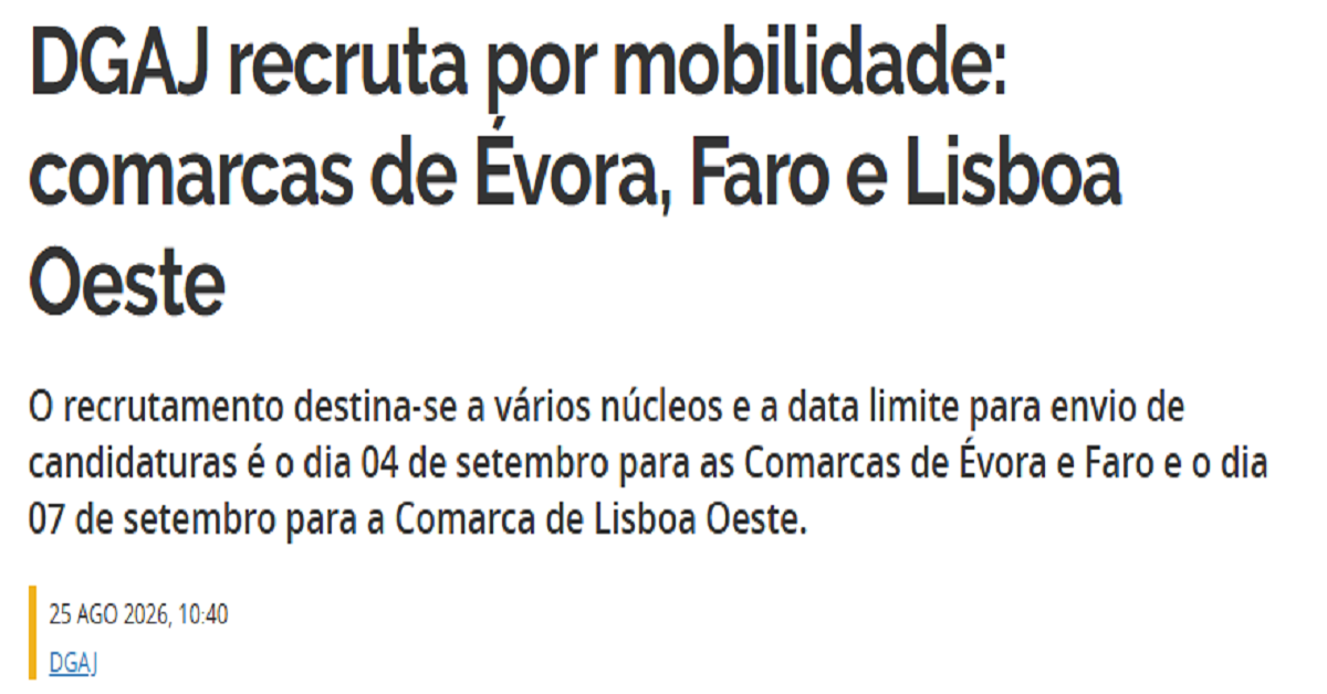 1 Técnico Superior (com possibilidade de mobilidade Intercarreiras)
