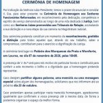 Cerimónia de homenagem