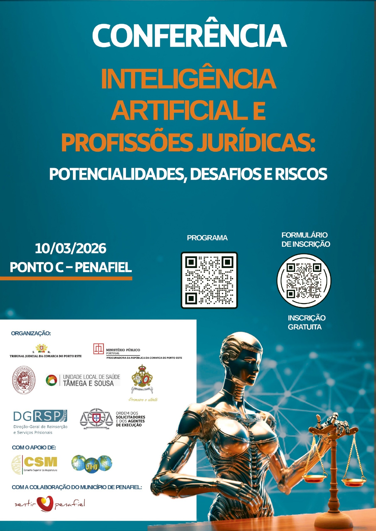 CONFERÊNCIA - INTELIGÊNCIA ARTIFICIAL E PROFISSÕES JURÍDICAS: POTENCIALIDADES, DESAFIOS E RISCOS